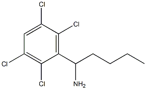 1-(2,3,5,6-tetrachlorophenyl)pentan-1-amine Struktur