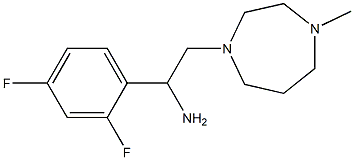 1-(2,4-difluorophenyl)-2-(4-methyl-1,4-diazepan-1-yl)ethan-1-amine Struktur