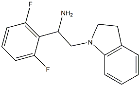 1-(2,6-difluorophenyl)-2-(2,3-dihydro-1H-indol-1-yl)ethanamine Struktur