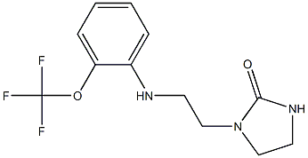 1-(2-{[2-(trifluoromethoxy)phenyl]amino}ethyl)imidazolidin-2-one Struktur