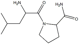 1-(2-amino-4-methylpentanoyl)pyrrolidine-2-carboxamide Struktur