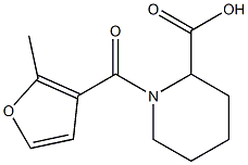 1-(2-methyl-3-furoyl)piperidine-2-carboxylic acid Struktur