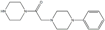 1-(2-oxo-2-piperazin-1-ylethyl)-4-phenylpiperazine Struktur