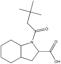 1-(3,3-dimethylbutanoyl)octahydro-1H-indole-2-carboxylic acid Struktur