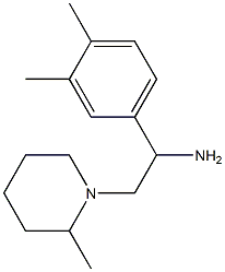 1-(3,4-dimethylphenyl)-2-(2-methylpiperidin-1-yl)ethan-1-amine Struktur