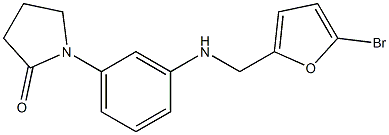 1-(3-{[(5-bromofuran-2-yl)methyl]amino}phenyl)pyrrolidin-2-one Struktur