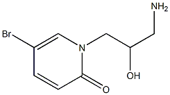 1-(3-amino-2-hydroxypropyl)-5-bromo-1,2-dihydropyridin-2-one Struktur