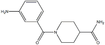 1-(3-aminobenzoyl)piperidine-4-carboxamide Struktur