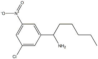 1-(3-chloro-5-nitrophenyl)hexan-1-amine Struktur