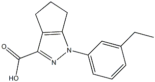 1-(3-ethylphenyl)-1,4,5,6-tetrahydrocyclopenta[c]pyrazole-3-carboxylic acid Struktur