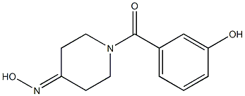 1-(3-hydroxybenzoyl)piperidin-4-one oxime Struktur