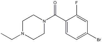 1-(4-bromo-2-fluorobenzoyl)-4-ethylpiperazine Struktur