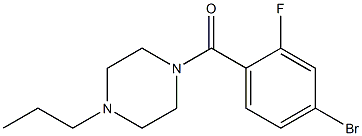 1-(4-bromo-2-fluorobenzoyl)-4-propylpiperazine Struktur