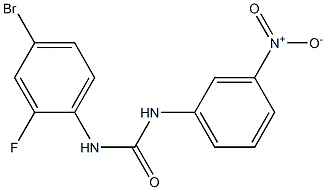 1-(4-bromo-2-fluorophenyl)-3-(3-nitrophenyl)urea Struktur