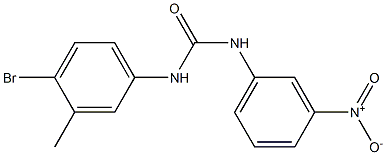 1-(4-bromo-3-methylphenyl)-3-(3-nitrophenyl)urea Struktur