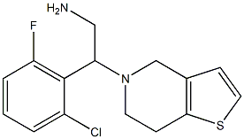 2-(2-chloro-6-fluorophenyl)-2-{4H,5H,6H,7H-thieno[3,2-c]pyridin-5-yl}ethan-1-amine Struktur