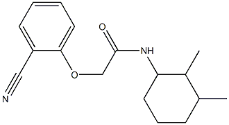 2-(2-cyanophenoxy)-N-(2,3-dimethylcyclohexyl)acetamide Struktur