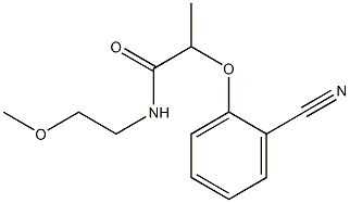 2-(2-cyanophenoxy)-N-(2-methoxyethyl)propanamide Struktur