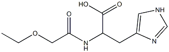 2-(2-ethoxyacetamido)-3-(1H-imidazol-4-yl)propanoic acid Struktur