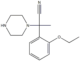 2-(2-ethoxyphenyl)-2-(piperazin-1-yl)propanenitrile Struktur