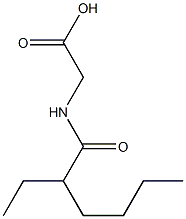 2-(2-ethylhexanamido)acetic acid Struktur