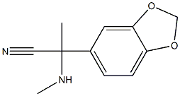 2-(2H-1,3-benzodioxol-5-yl)-2-(methylamino)propanenitrile Struktur