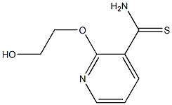 2-(2-hydroxyethoxy)pyridine-3-carbothioamide Struktur