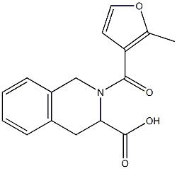 2-(2-methyl-3-furoyl)-1,2,3,4-tetrahydroisoquinoline-3-carboxylic acid Struktur