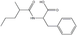 2-(2-methylpentanamido)-3-phenylpropanoic acid Struktur