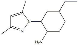 2-(3,5-dimethyl-1H-pyrazol-1-yl)-4-ethylcyclohexanamine Struktur