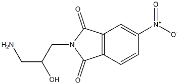 2-(3-amino-2-hydroxypropyl)-5-nitro-2,3-dihydro-1H-isoindole-1,3-dione Struktur