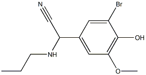 2-(3-bromo-4-hydroxy-5-methoxyphenyl)-2-(propylamino)acetonitrile Struktur