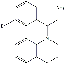 2-(3-bromophenyl)-2-(1,2,3,4-tetrahydroquinolin-1-yl)ethan-1-amine Struktur