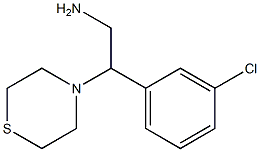 2-(3-chlorophenyl)-2-(thiomorpholin-4-yl)ethan-1-amine Struktur