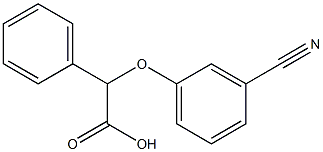 2-(3-cyanophenoxy)-2-phenylacetic acid Struktur