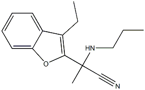 2-(3-ethyl-1-benzofuran-2-yl)-2-(propylamino)propanenitrile Struktur