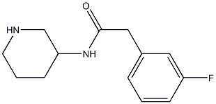 2-(3-fluorophenyl)-N-(piperidin-3-yl)acetamide Struktur