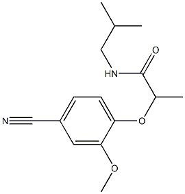 2-(4-cyano-2-methoxyphenoxy)-N-(2-methylpropyl)propanamide Struktur