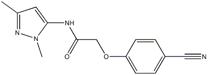 2-(4-cyanophenoxy)-N-(1,3-dimethyl-1H-pyrazol-5-yl)acetamide Struktur