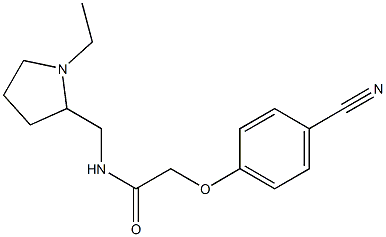 2-(4-cyanophenoxy)-N-[(1-ethylpyrrolidin-2-yl)methyl]acetamide Struktur