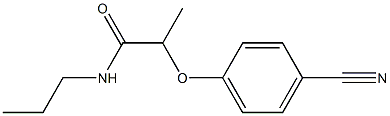 2-(4-cyanophenoxy)-N-propylpropanamide Struktur