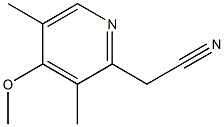 2-(4-methoxy-3,5-dimethylpyridin-2-yl)acetonitrile Struktur