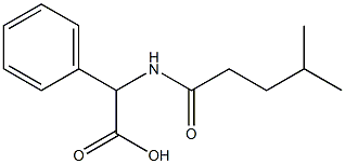 2-(4-methylpentanamido)-2-phenylacetic acid Struktur