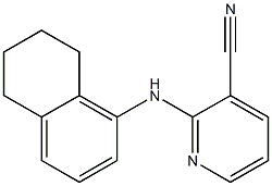 2-(5,6,7,8-tetrahydronaphthalen-1-ylamino)pyridine-3-carbonitrile Struktur