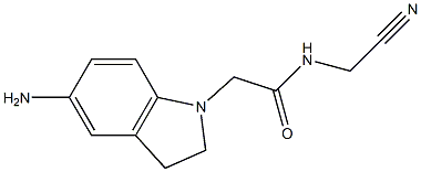 2-(5-amino-2,3-dihydro-1H-indol-1-yl)-N-(cyanomethyl)acetamide Struktur