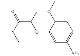 2-(5-amino-2-methoxyphenoxy)-N,N-dimethylpropanamide Struktur