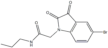 2-(5-bromo-2,3-dioxo-2,3-dihydro-1H-indol-1-yl)-N-propylacetamide Struktur