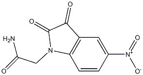 2-(5-nitro-2,3-dioxo-2,3-dihydro-1H-indol-1-yl)acetamide Struktur