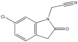 2-(6-chloro-2-oxo-2,3-dihydro-1H-indol-1-yl)acetonitrile Struktur