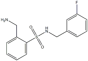 2-(aminomethyl)-N-[(3-fluorophenyl)methyl]benzene-1-sulfonamide Struktur